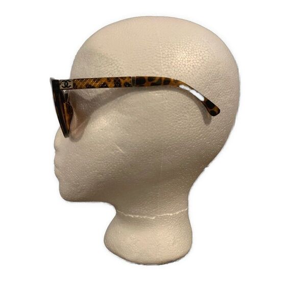 Chanel Authentic 5225Q Vintage Brown Tortoise Cat Eye Sunglasses Italy #56 - Picture 2 of 7